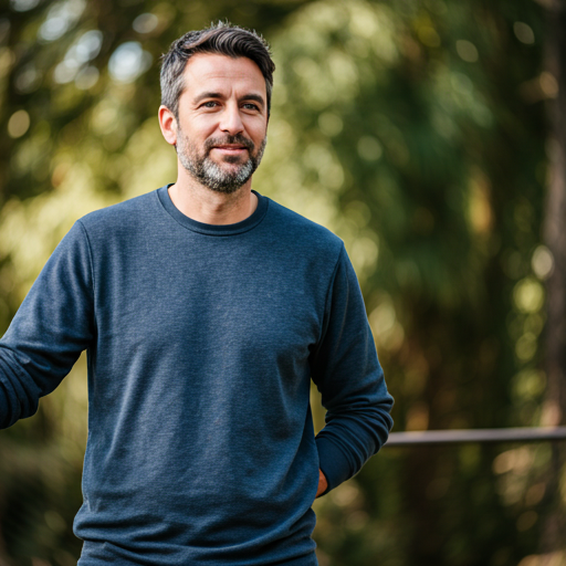 Marco Weber bei der Zusammenarbeit im Freien